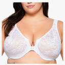 Glamorise Women's Plus Size Wonderwire Lace Front-Closure Underwire #9245
Size 44C