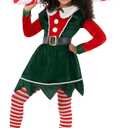 Morph Elf Costume For Girls - Christmas Elf Dress For Kids - Festive Holiday Outfit - Perfect For Christmas Celebrations Large