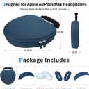 Hard Case for AirPods Max 2 Supports Sleep Mode, Travel Carrying Headphone Case with AirPods Max 2/1 Clear Ear Cups Cover/Silicone Earpad Case/Headband Cover, Protective Portable Storage Bag, Blue