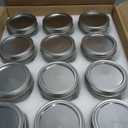 Lyellfe 12 Pack Wide Mouth Mason Jars, 16 Oz Short Glass Canning Jar with Airtight Lids, Food Safe Jam Spice Jar for Honey, Jelly, Wedding Favors, DIY Project, Dishwasher Safe