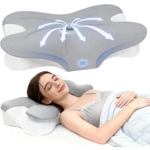Cervical Neck Pillow for Pain Relief, Ergonomic Contour Memory Foam Pillow with Breathable Pillowcase, Neck Support Pillow for Side, Back, Stomach Sleepers
