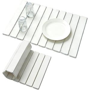 Stone Dish Drying Mat for Kitchen Counter | Diatomaceous Earth Water Absorbing Large Dry Mats 24"16" (White)