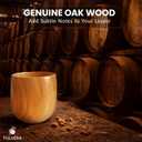 Genuine Oak Wooden Bourbon Glass | Old Fashioned Wood Drinking Cup for Whiskey, Bourbon, Scotch, Brown Liquor | Bourbon Whiskey Gifts for Men, Husband, Dad, Brother | Premium Hand-Polished (EXP 05/09/29)