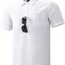 Haimont Men's Polo Shirts with Pocket Short Sleeve Quick Dry Moisture Wicking Golf Shirts Business Casual Work Polos, Size 2XL