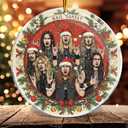 7 x Hail Santa - Heavy Metal Rock Band 2 - Emo Goth Rockstar - Christmas Ornaments - Christmas Decorations - 3.6 in Acrylic - Funny Gag Gifts - White Elephant - Stocking Stuffers