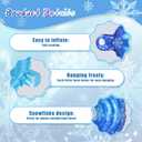 5 x 1 Set Snowflake Happy Birthday Balloon Banner for Frozen Party Decorations Blue Bday Banner for Kids Birthday Winter Wonderland Party Decor