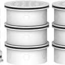 MARRIOTTO Water Filter Replacement for LS Home & GLACIER FRESH Glass Pitcher 7 Cup/Plastic Pitcher, 1 Membrane Micro Filter and 6 Activated Carbon + Ion Exchange Filter