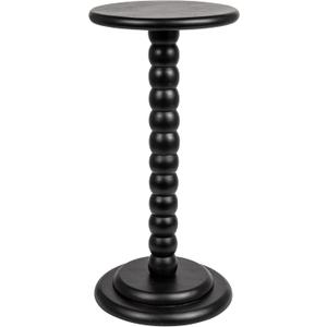 Creative Co-Op Stacked Pedestal Cocktail Side Table, Black