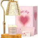 Candle Warmer Lamp with Timer Dimmable Gifts for Women, Adjustable Height Wax Warmer Lamp for Scented Candles, House Warming Gifts for New Home Modern Farmhouse Decor (Heart-almond)