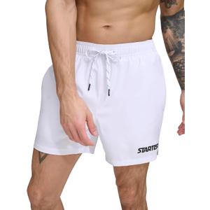 Starter Men's Quick Dry Stretch Volley Swim Trunk (White, S)