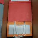 Oikss 50 Pack 8x4.75x10 Inch Medium Orange Kraft Paper Bags with Handles Bulk for Birthday Wedding Party Favors Grocery Retail Shopping Takeout Business Goody Craft Gift Bags Sacks