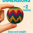 Funny Guy Mugs Multicolored Crochet Assorted Geometric Pattern Hacky Ball, Foot Bag Kick Sack, Indoor and Outdoor Toys for Kids and Adults, Set of 3