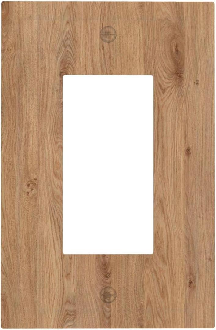 Decorative Outlet Covers Vintage Rustic Wood Color Brown Wood Grain 1 Gang Single Rocker Light Switch Cover Plate Wall Plates GFCI Faceplate for Farmhouse Cabin Decor
