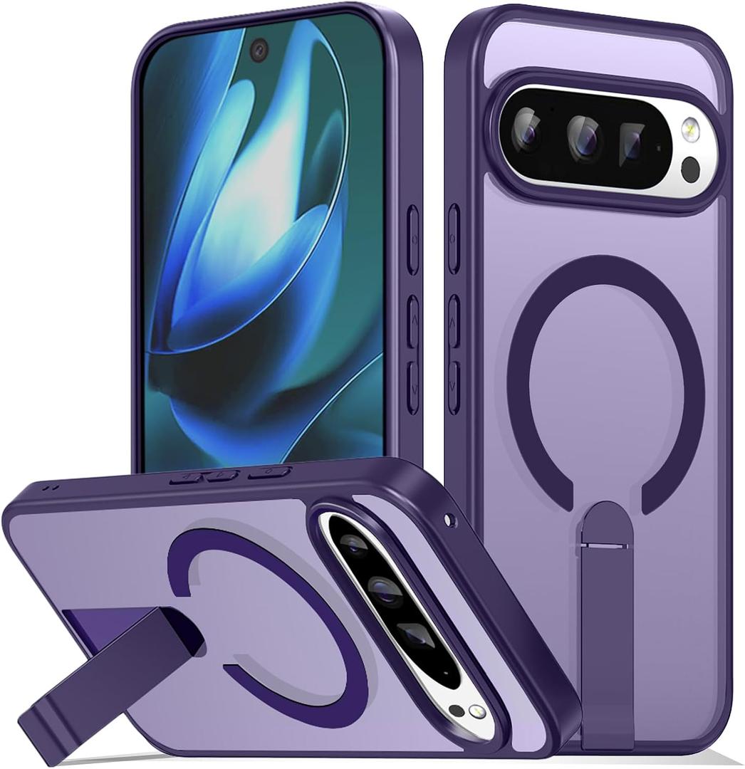 MALEWOLF Magnetic & Stand Case for Google Pixel 10 Pro XL, Dark Purple