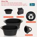 BYKITCHEN Silicone Slow Cooker Liners Compatible with Ninja Foodi Possible Cooker Pro 8.5 Quart MC1000, MC1001, MC1010 Series, 2Pcs Reusable Crock Pot Liners, Ninja Possible Crock Pot Pro Accessories
