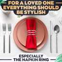 Silver Napkin Rings Set of 8 Elegant Napkin Ring Holders, Sturdy Metal Holiday Table Decor for Weddings, Parties and Family Dinners, Great Kitchen Gifts Idea, Graduation Table Decorations for Events