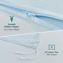 WhatsBedding 3 Pieces Duvet Cover Set Twin Size - Prewashed Bedding Set, Extra Comfy & Breathable Cooling Comfoter Cover, 1 Duvet Cover and 1 Pillowcase, 68x90 (Light Blue, Twin)