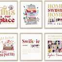 Funny Christmas Posters for TS Fans, Set of 6 Holiday Wall Art Prints for Bedroom Bathroom Home Wall Decor Party Supplies, White Elephant Gag Gifts for Women Girls, 8x10 inch, Unframed Pack of 4