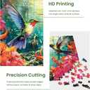 1000 Piece Puzzle for Adults - Hummingbird Garden | Wooden Jigsaw Puzzles 1000 Pieces | Decorations DIY Leisure Game Toy Gift for Family Friends| Difficult Puzzles Size 29 x 20 inches