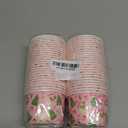 Whaline 50 Pcs Christmas Snack Cups Pink Santa Claus Xmas Tree Disposable Bowls 9oz Ice Cream Dessert Treat Paper Bowls for Hot Iced Food Birthday Baby Shower Party Supplies