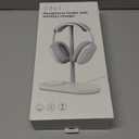 TopMade 5 in 1 Headphone Stand for Desk with Wireless Charger & USB Charging for iPhone/AirPods/iWatch, Universal Desktop Gaming Headset Holder for Airpods Max, Bose, Beats, Razer and More, White