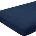 ZNSAYOTX Stretch Cushion Covers Sofa Cushion Couch Seat Covers Slipcovers Soft Replacement Unique Pattern Furniture Protector with Elastic Bottom (Navy, 1 Pc 3-Seat Cushion Cover)