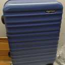 Amazon Basics 21" Hardside Carry-On Luggage with Multi-directional Wheels, Expandable for Up to 25% More Space, Scratch-Resistant Surface, Organized Interior, Navy Blue