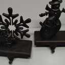 GengGeng 4pcs Christmas Stocking Holders for Fireplace Set,Christmas Weighted Stocking Hanger Hooks for Mantle- Heavy Duty Stockings Holder for Mantle/Fireplace Christmas Decoration (Multi, 4)