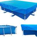 87 x 59 in Pool Cover 7 x 4 Rectangle Swimming Pool Cover 86 x 59 in Rectangular Above Ground Pool Cover 7.3 ft x 4.9 ft Winter Pool Covers with Drawstring Dust Rain Proof Durable Blue for Family