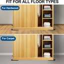 Reusable Large Furniture Movers Sliders for Carpet and Hardwood Floors-8 Pack 9-1/2" Oval Moving Pads Protector for Heavy Duty Sofa Bed Table Desk,Quickly and Easily Move Any Item, Beige