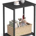 VASAGLE Side Table, Small End Table, Nightstand for Living Room, Bedroom, Office, Bathroom, Black ULET271B16