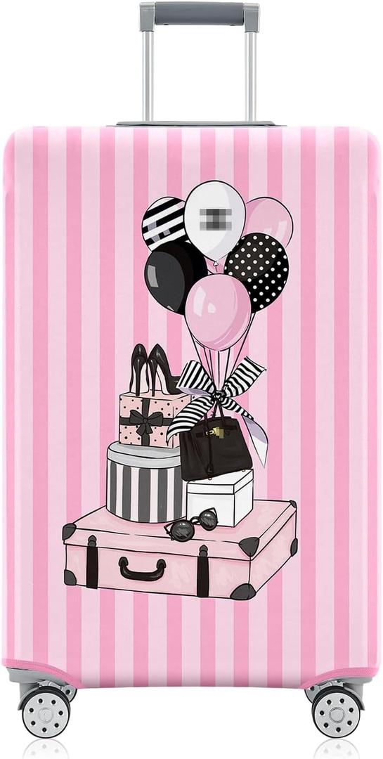 Travel Luggage Cover Washable Elastic Gift Box and Balloon Travel Suitcase Cover Anti-scratch Suitcase cover Fits 29-32 Inch Luggage Cover