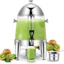 Beverage Dispenser With Fuel Holder, 3 Gallon Stainless Steel Drink Dispensers can Continuous heating-Tea Water Coffee Chafer Urn with Spigot