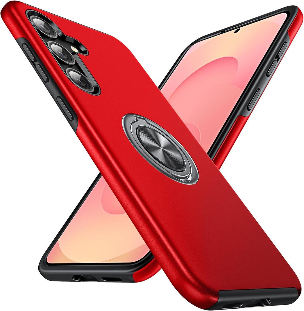 Anqrp Designed for Samsung Galaxy S25 Case, Built-in [15Ft Drop Protection] [Heat Dissipation] Shockproof Military Grade Protection, for Samsung Galaxy S25 Case, Red