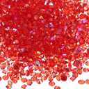14000 Pack Wedding Table Scatter Confetti Crystals Acrylic Diamond Vase Filler Gems Apply to Table/Centerpiece/Decor/Bridal (3mm Red AB)
