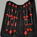 11-Piece Precision Screwdriver Set - Magnetic Mini Screwdrivers for Eyeglasses, Watches, Computers, Laptops, Phones - Phillips, Slotted, Torx, Non-Slip Handle, Portable Storage Bag Included