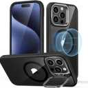 ESR for iPhone 15 Pro Max Case, Compatible with MagSafe, Military-Grade Protective Case, Built-in Stash Stand Phone Case, Scratch-Resistant Back Cover, Classic Series,Clear Black