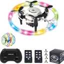 Mini Drone for Kids, 2-in-1 RC Drone Aurora Ball with RGB Gradient Lighting, 360 Rotation, Air Pressure Setting, Speed Witching, Modular Battery, One Key Funtion RC Aurora Ball Toys