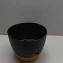 GARDIFE 10 Inch Hanging Planters with Macrame Plant Hanger for Indoor and Outdoor Plants, 1 Pack Large Self Watering Hanging Plant Pot with Basket Flower Pot with Drainage Hole, Black