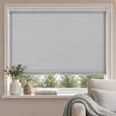 Cordless Light Filtering Cellular Shades for Indoor Windows, Honeycomb Window Blinds with Color-Matched Headrail, Easy Lift Shades for Bedroom, Living Room & Office, Grey, 34" W x 72" H