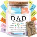 NewEleven Dad Gift, Christmas Gifts For Dad From Daughter, Son - New Dad Birthday Gift, Bible Verse Jar For Father - Decorative Glass Inspirational Scripture Jar with 92 Bible Verses