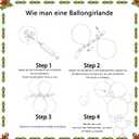 Christmas Balloon Arch Kit, Red Green Gold White, Candy Cane Peppermint Design with Snowmen and Gift Box Decorations