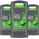 Dove Men+Care Antiperspirant Deodorant Stick for Men 3 Count Extra Fresh with 72-hour Sweat & Odor Protection with 1/4 Moisturizing Cream & Long-lasting Citrus scent 2.7 oz