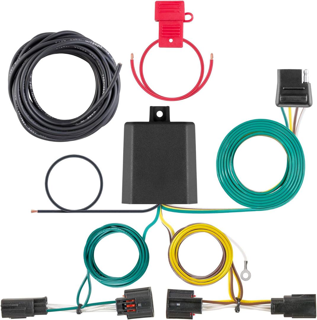 CURT 56331 Vehicle-Side Custom 4-Pin Trailer Wiring Harness, Fits Select Chrysler Town and Country, Dodge Grand Caravan