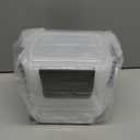 YORY 3 cup Plastic Food Storage Containers with Lids Nestable Freezer Dishwasher Safe Rectangle Container Set, 5-Pack