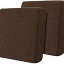 Hokway 2 Piece Individual Couch Cushion Slipcovers Stretch Reversible Cushion Protector Slipcovers Sofa Cushion Protector Covers(Chocolate, Small-2PC)