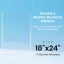 CALPALMY (2-Pack) 18x24 Inch Clear Acrylic Sheet - 1/4 Inch Thick Acrylic Plexiglass Panel for Laser Cutting, DIY Crafts, Signage, and Engraving Projects