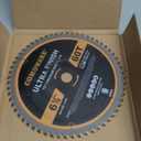 COMOWARE 6 1/2 Circular Saw Blade, 60T ATB Circular Saw Blade, 5/8" Arbor, TCT Carbide-Tipped, Anti-Vibration, Teflon Anti-Stick, Miter Saws Blades for Wood, Laminate, Plywood & Hardwoods