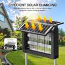 Solar Bug Zapper Outdoor with Dual Solar Panels, PhatroyYee 4500V Cordless Waterproof Mosquito Zapper, Auto On/Off, USB-C & Solar Powered Electric Fly Zapper Trap Killer for Patio Backyard RV Camping