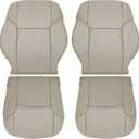 SecosAutoparts Driver & Passenger Side Bottom & Top Lean Back Leather Seat Cover Tan Compatible with Toyota 4Runner Limited 2003 2004 2005 2006 2007 2008 2009